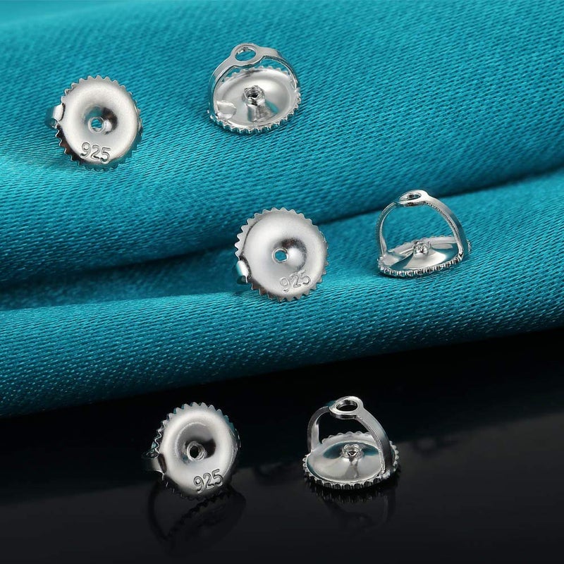 Catinee 2 Pairs Screw on Earring Backs Replacement for Diamond Earring Studs,18K Gold Plated Sterling Silver Hypoallergenic Screwbacks Locking for Threaded Postï¼ˆ 0.032'' - Image 3